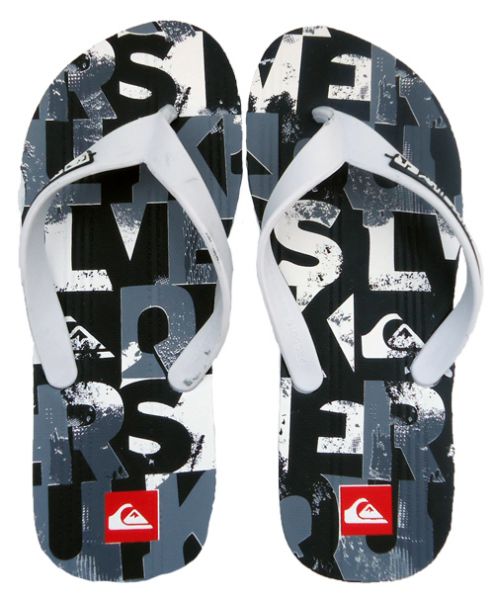 Chinelo Quik Silver Branco e Preto MOD:30126