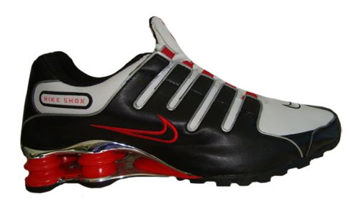 Tênis Nike Shox NZ  Preto Branco e vermelho Cromado MOD:032