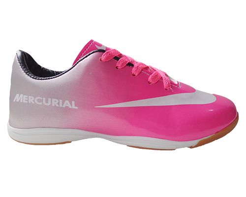Tênis Futsal Nike Mercurial Vortex Rosa e Prata MOD:10665